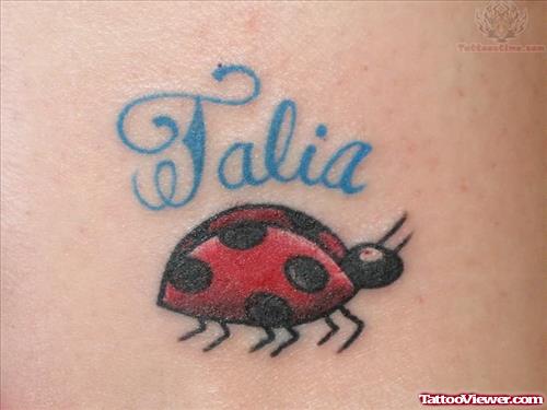 Talia Lady Bug Back Tattoo