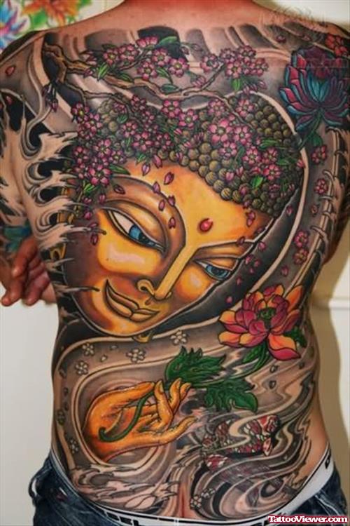 Japanese Religious Tattoo On Back
