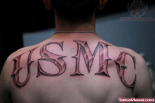 USMC Tattoo On Back