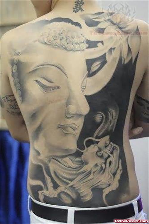 Religious Tattoo On Back