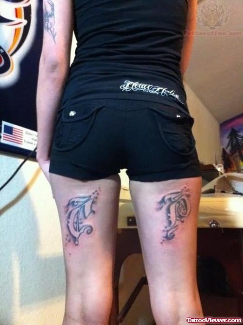 Back Legs Tattoo for Girls