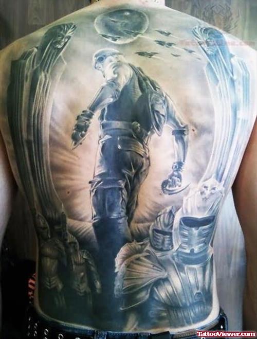 Soldier Tattoo On Back