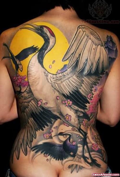 Swan Tattoo On Back