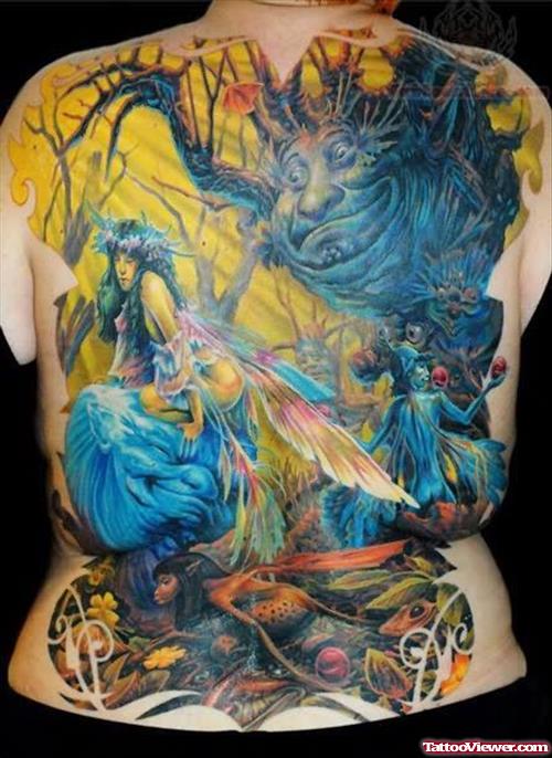 Monster Tattoo On Back