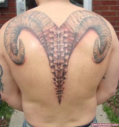 Horn Spine Tattoo
