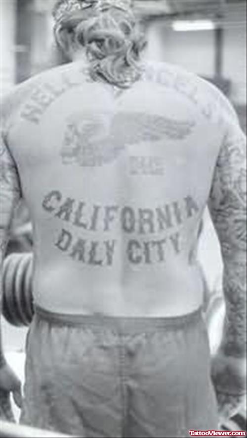 Prison Tattoo On Back