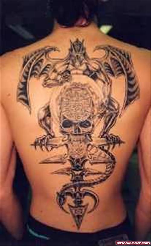 Unique Back Tattoo Design