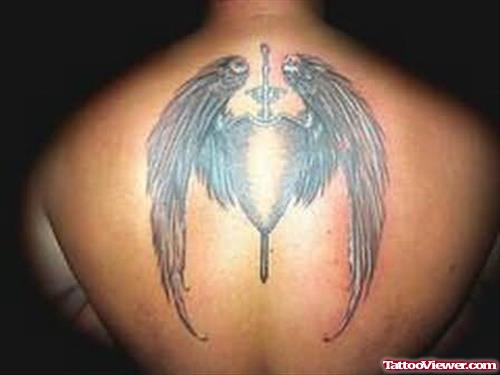 Big Wings Tattoo On Back