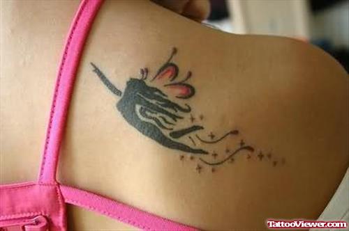 Awesome Fairy Tattoo On Back