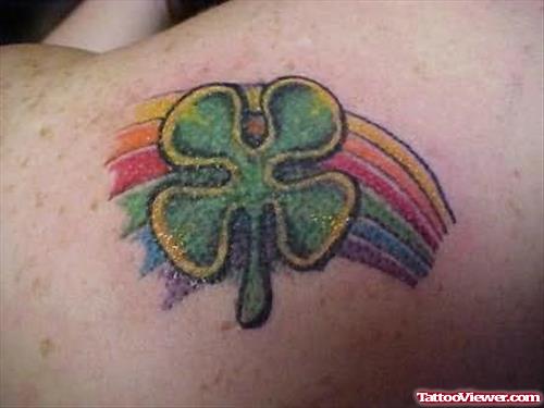 Clover Leaf Tattoo On Back
