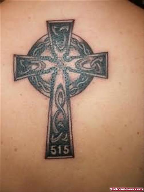 Cross Big Tattoo On Back