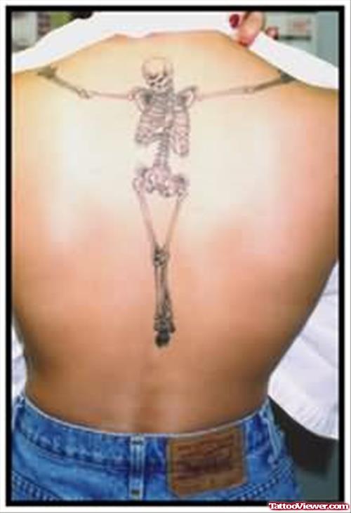 Skelton Tattoo On Back