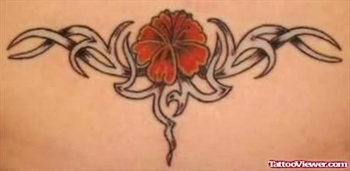 Running Floral Back Tattoo