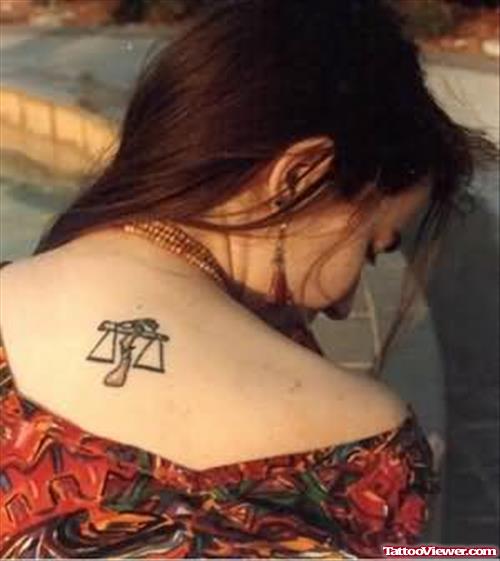 Libra Tattoo On Back For Girls