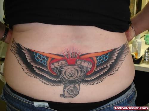 Large Lower Back Tattoo