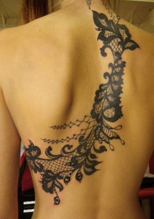 Lace Tattoo On Back