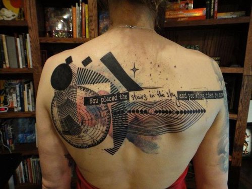 Stars In the Sky - Space Back Tattoo