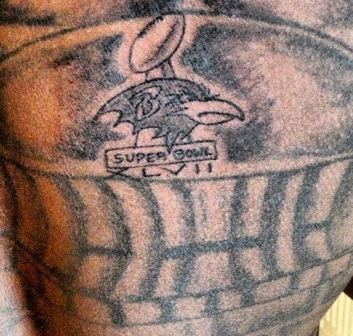 Super Bowl Back Tattoo