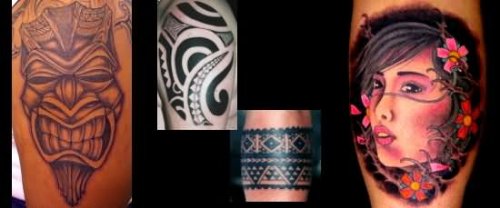 Hawaiian Band Tattoos On Sleeve