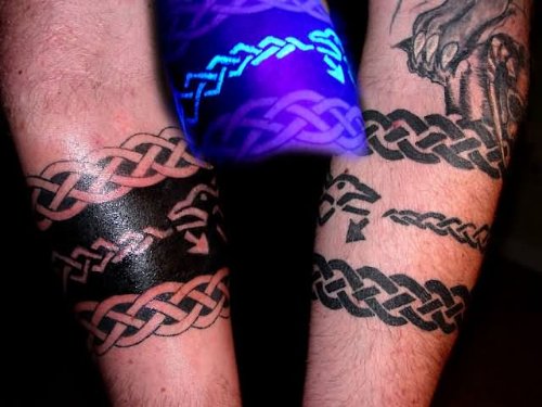 Celtic And Tribal Armband Tattoos On Both Sleeve