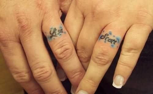 Wedding Bands Tattoos On Fingers