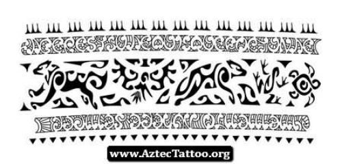 Aztec Arm Bands Tattoos Design
