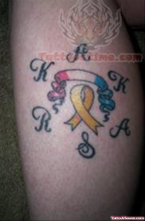 Banner And Ribbon Tattoo