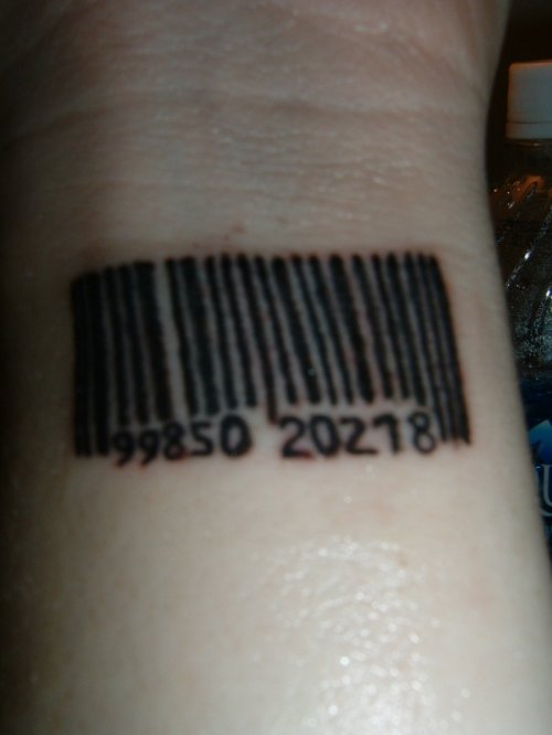 Barcode Tattoo On Wrist