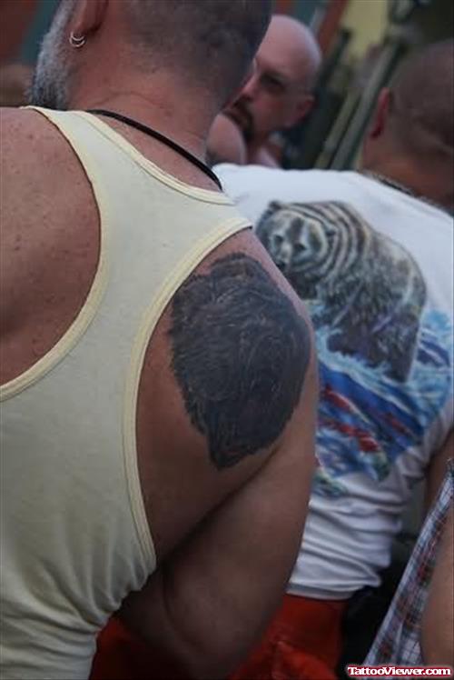 Grizzly Bear Tattoo On Back