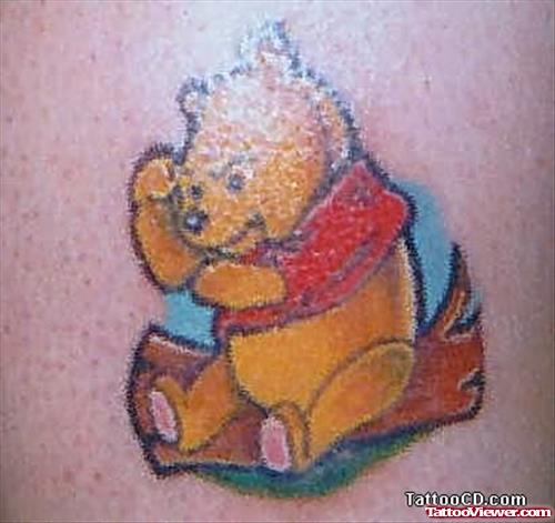 Cute Pooh Bear Tattoo