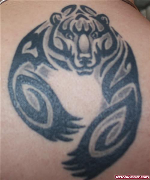 Celtic Bear Tattoo Closeup