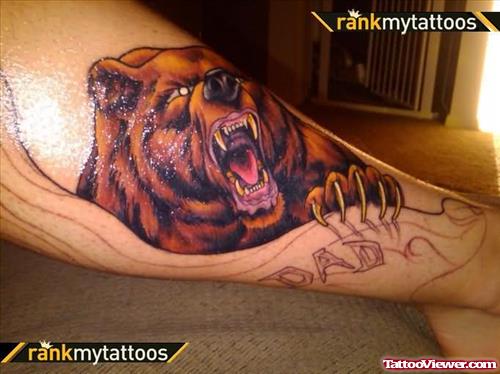 Angry Bear Tattoo