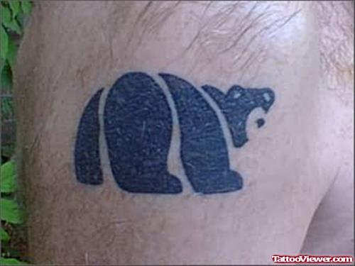 Cute Black Bear Tattoo