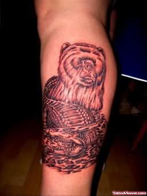 Latest Bear Tattoo Design