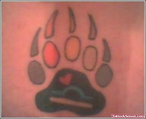Bear Tattoo Design On Back