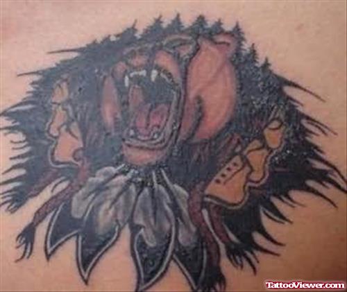 Crawling Bear Tattoo On Body