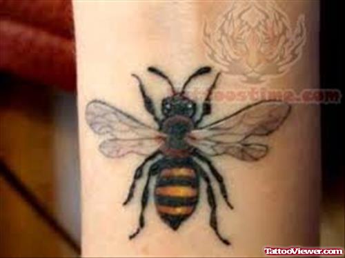 Bee Tattoo On Wrist