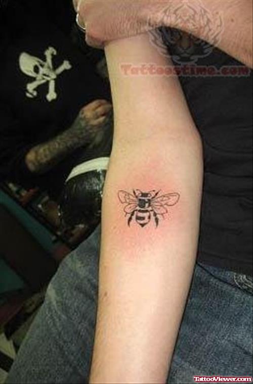 Bee Tattoo On Girl Arm