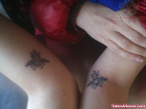 Bee Tattoos On Joints