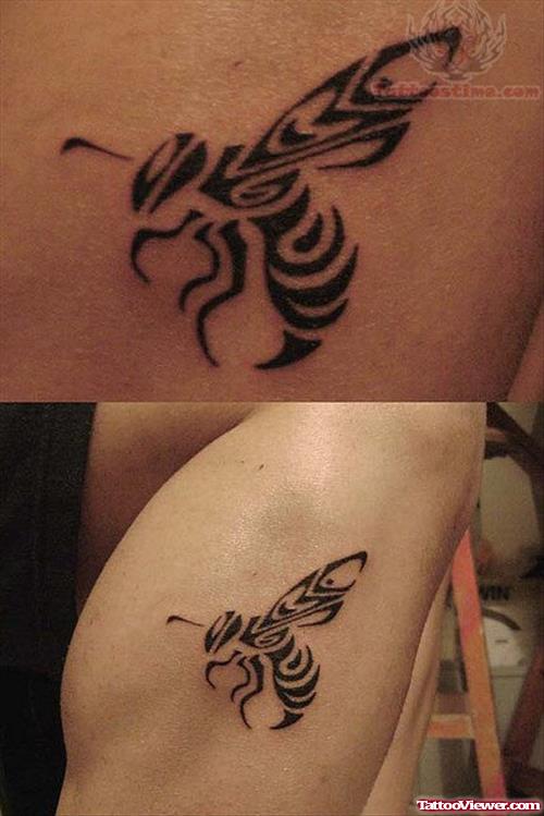 Tribal Bee Tattoos