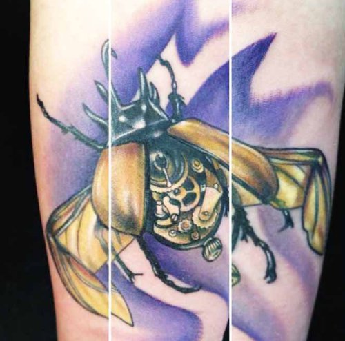 Steampunk Beetle Tattoo