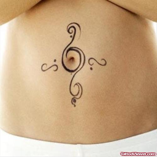 Simple Belly Tattoo