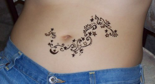 Henna Belly Tattoo