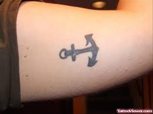 Anchor Tattoo On Biceps