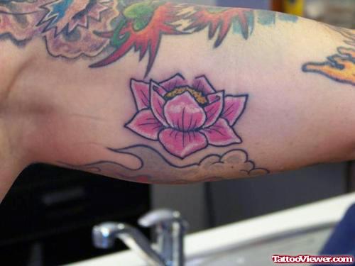 Lotus Bicep Tattoo Design