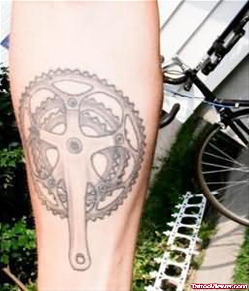 Bicycle Chainring Tattoo