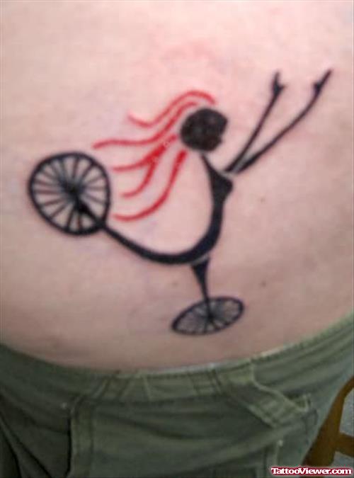 Bike Lady Tattoo