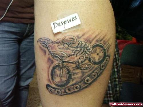 Scorpion Bike Ride  Tattoo