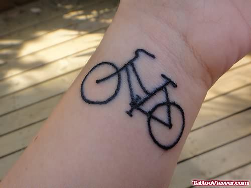 Cycle Tattoo Design On Wrist