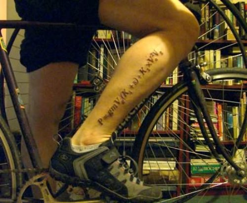 Awsome Maths Bike Tattoo